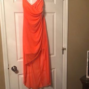 Sleeveless orange/ coral dress
